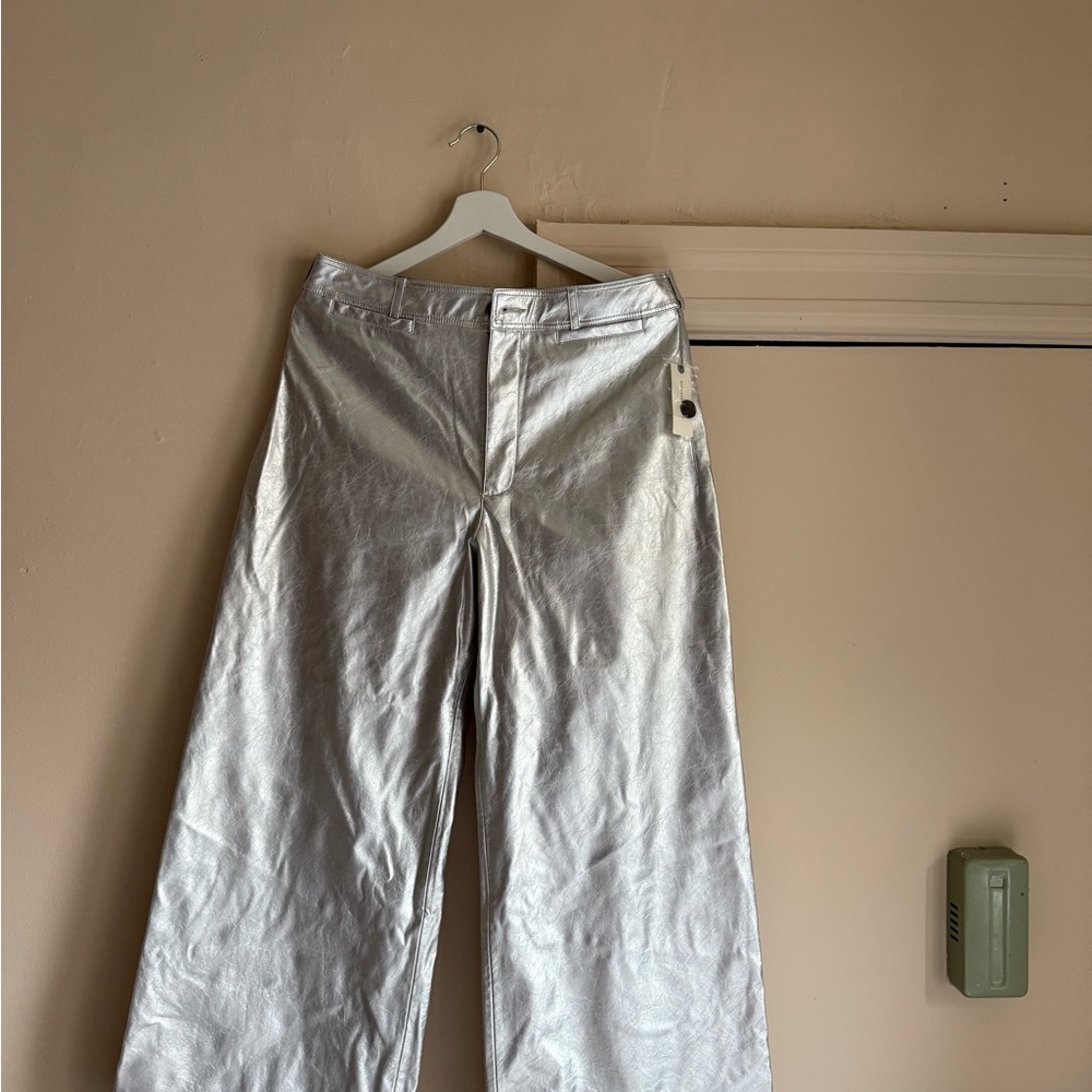 Silver Anthropologie Wide-Leg Women's Pants - Picture 2 of 4